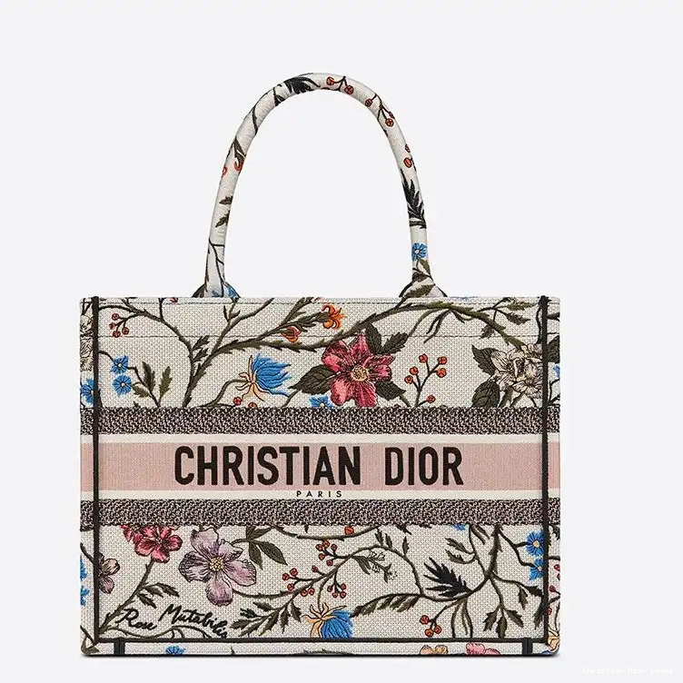 Motif Mutabilis Book Tote Canvas Rosa Dior White 0607 Luxury